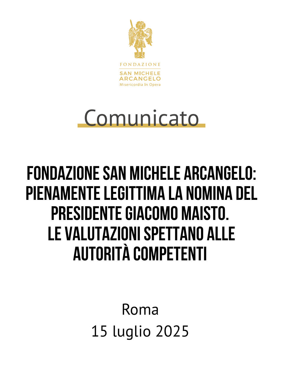 Comunicato 15.07